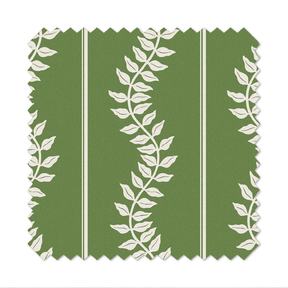 Graham & Brown Laurel Leaf Stripe Apple Green Roman Blind