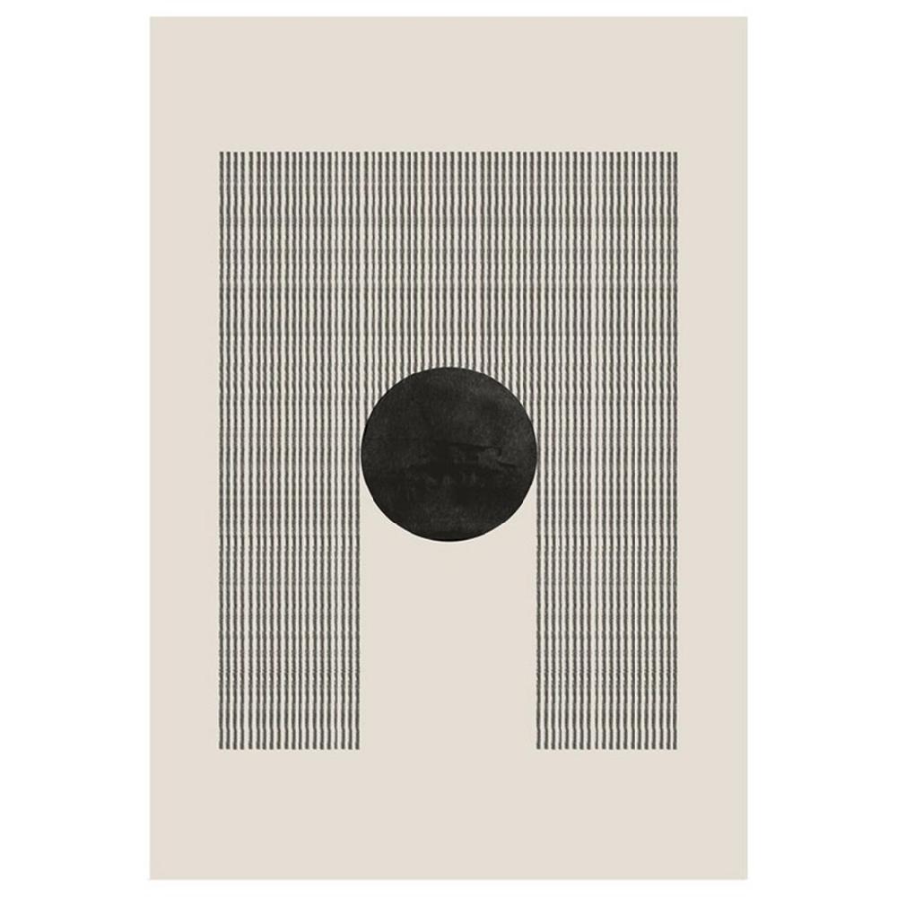 graham & brown Linear Geometric Arch Black and White Wall Art