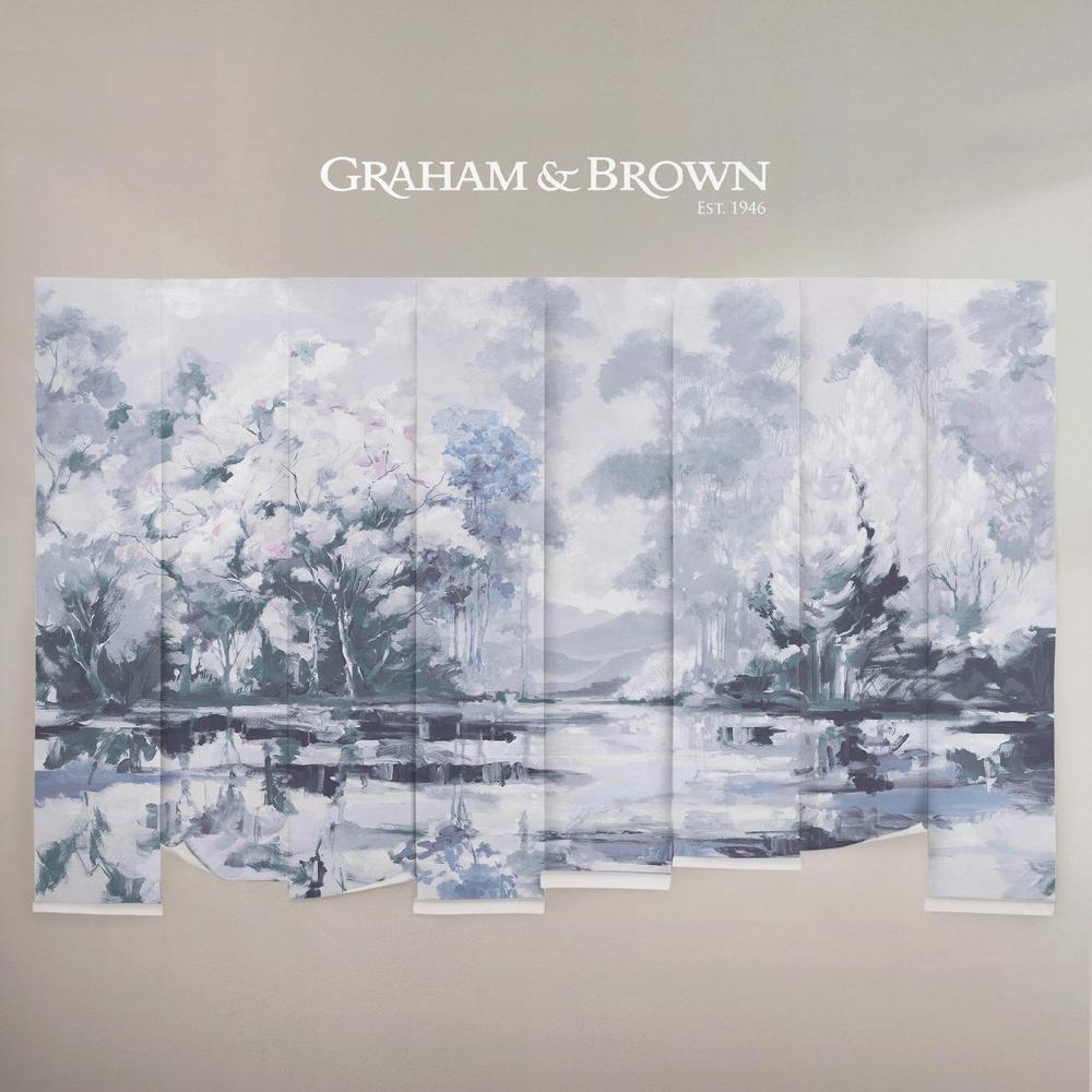 Graham & Brown Painterlily Lake Soft Blue Bespoke Mural