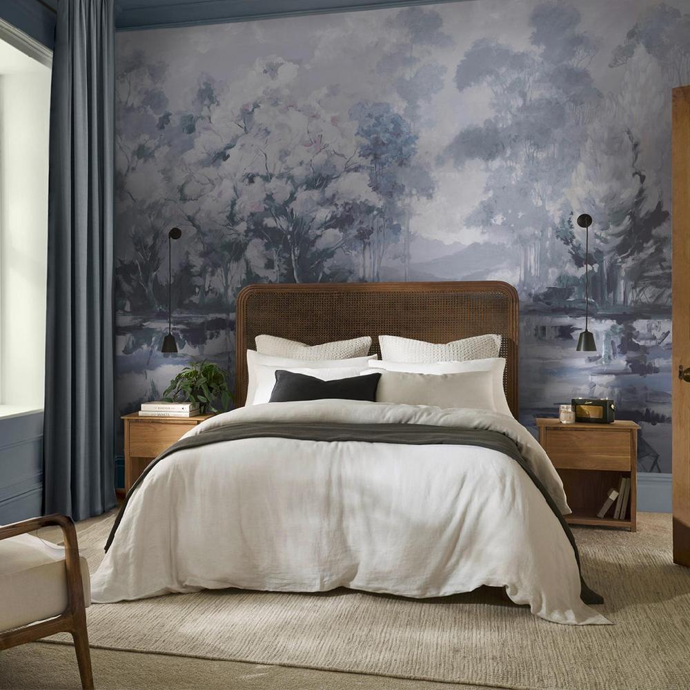 graham & brown Painterlily Lake Soft Blue Bespoke Mural