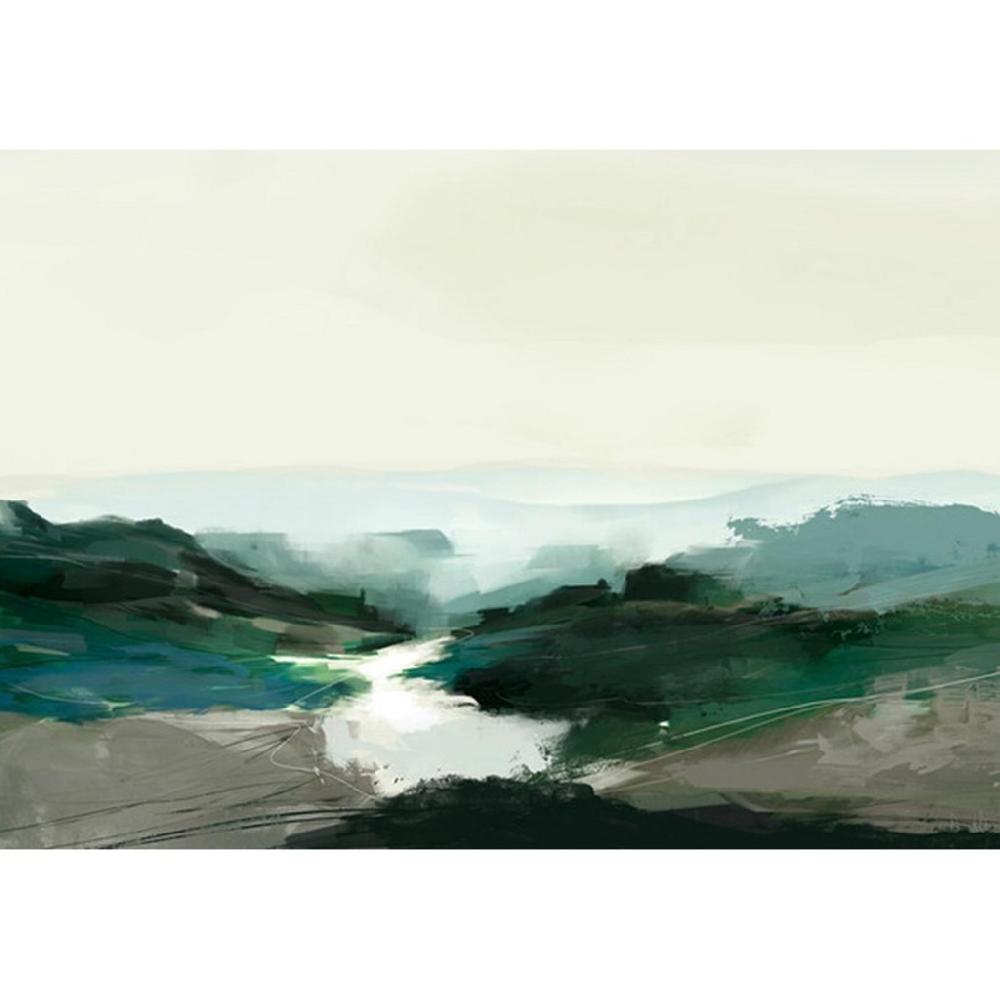 graham & brown Painterly Highland View Green Wall Art
