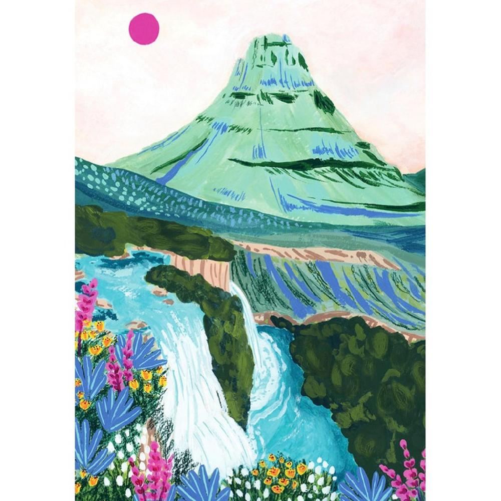 graham & brown Painterly Kirkjufell Multicolor Wall Art