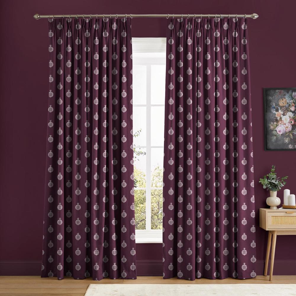 graham & brown Pomegranate Motif Epoch Purple Curtain