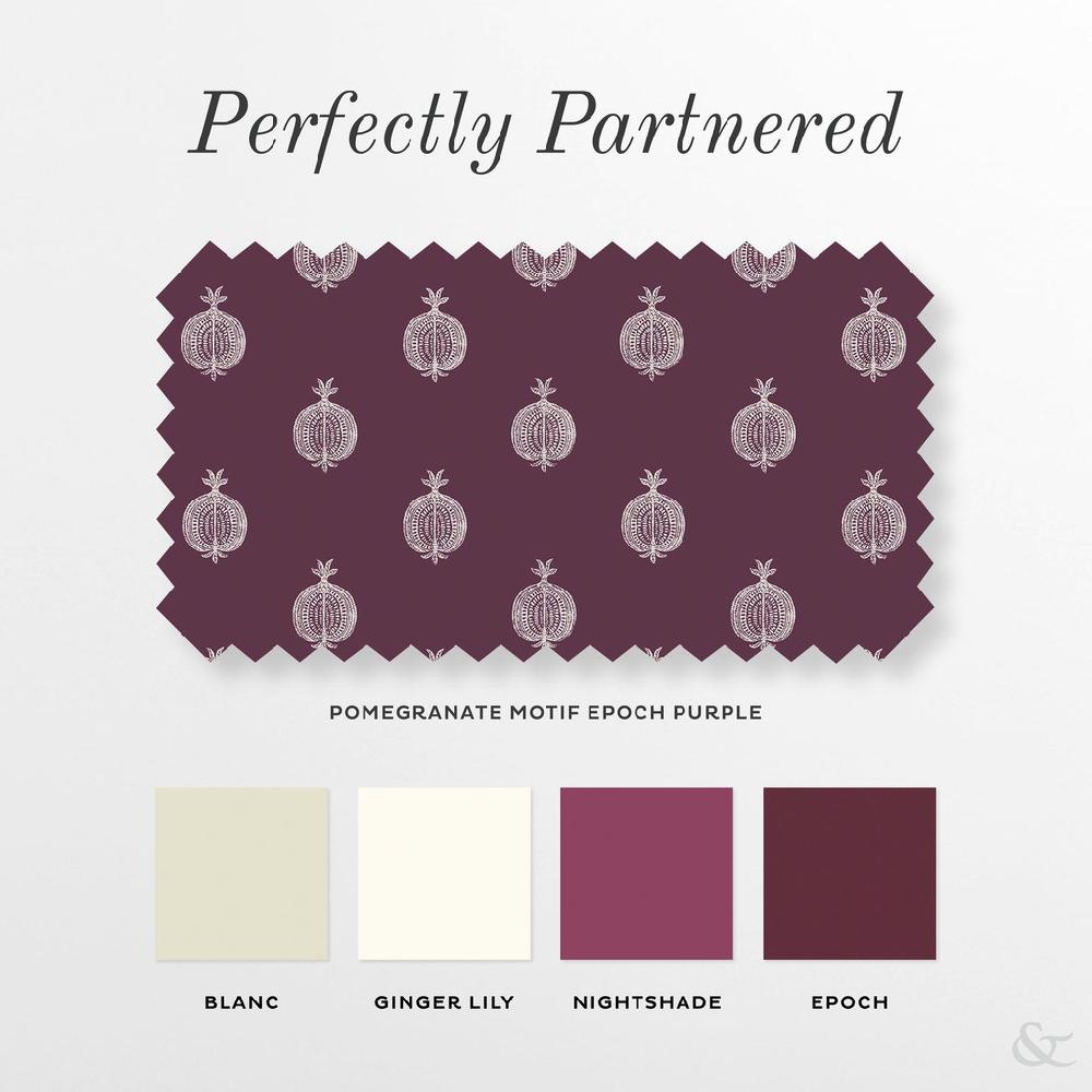 Graham & Brown Pomegranate Motif Epoch Purple Roller Blind