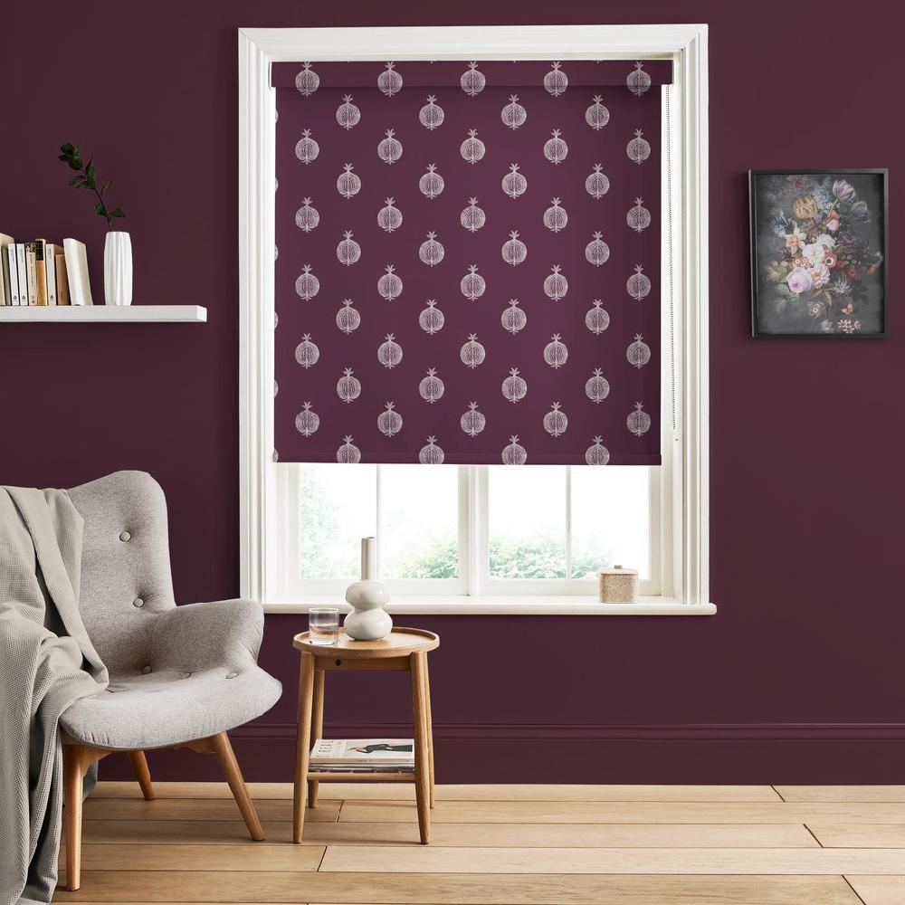 graham & brown Pomegranate Motif Epoch Purple Roller Blind