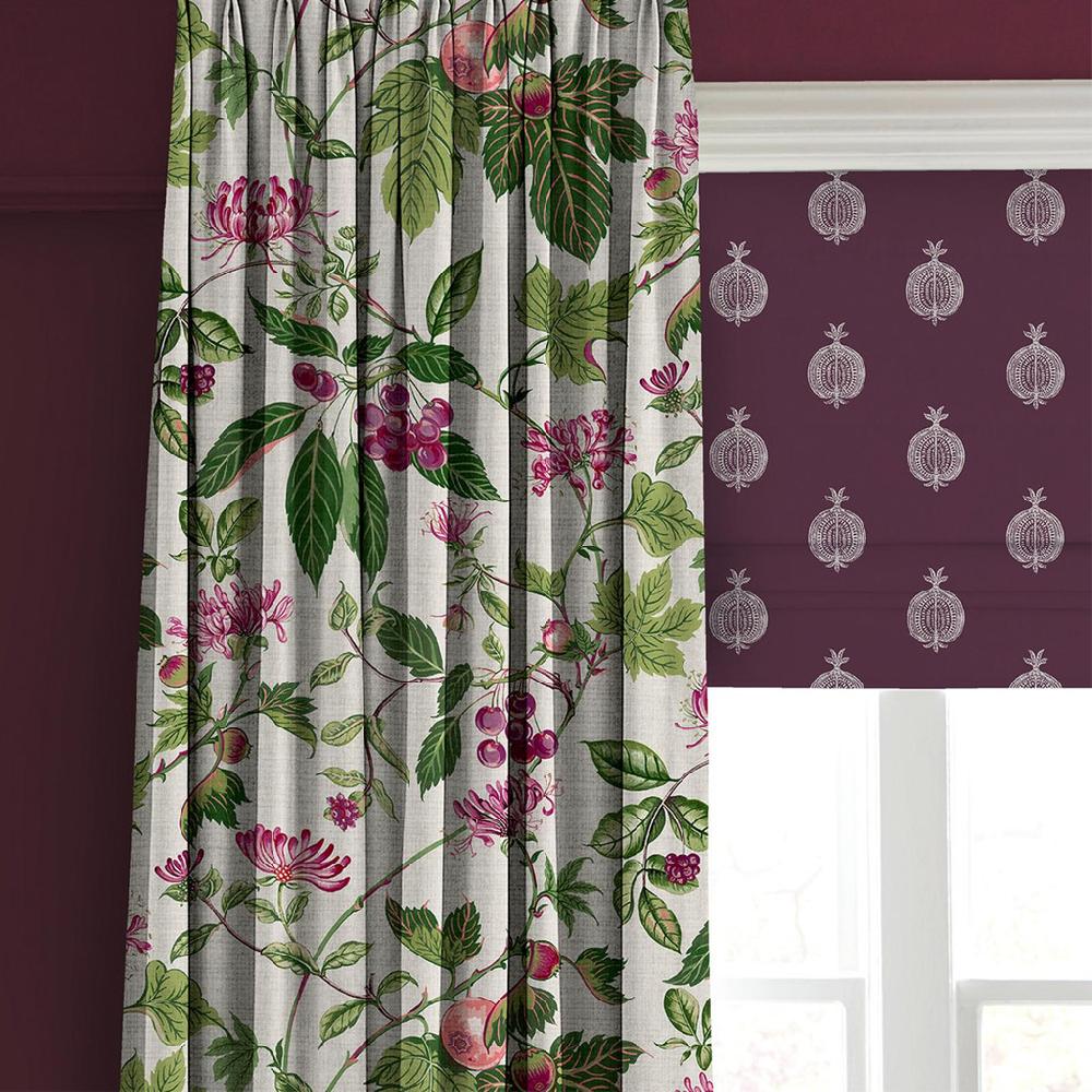 Graham & Brown Pomegranate Motif Epoch Purple Roman Blind