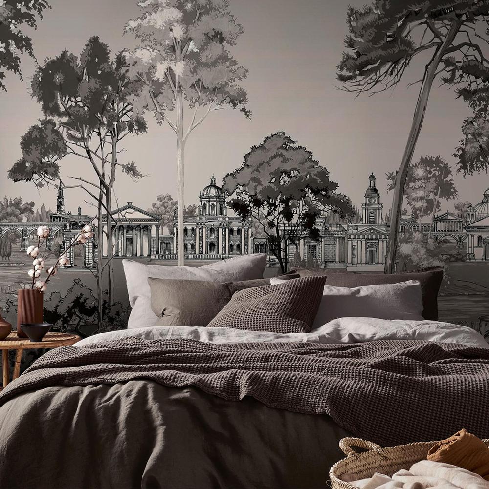 graham & brown Stately Promenade Sepia Panoramic Bespoke Mural