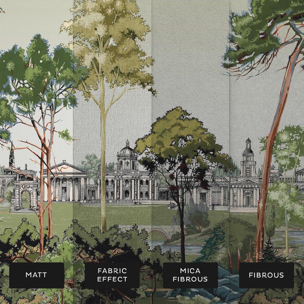 Graham & Brown Stately Promenade Soft Green Panoramic Bespoke Mural