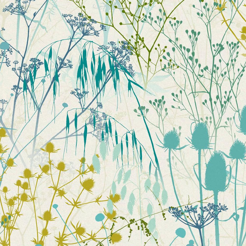 Graham & Brown Summer Border Verdigris Wallpaper By Clarissa Hulse
