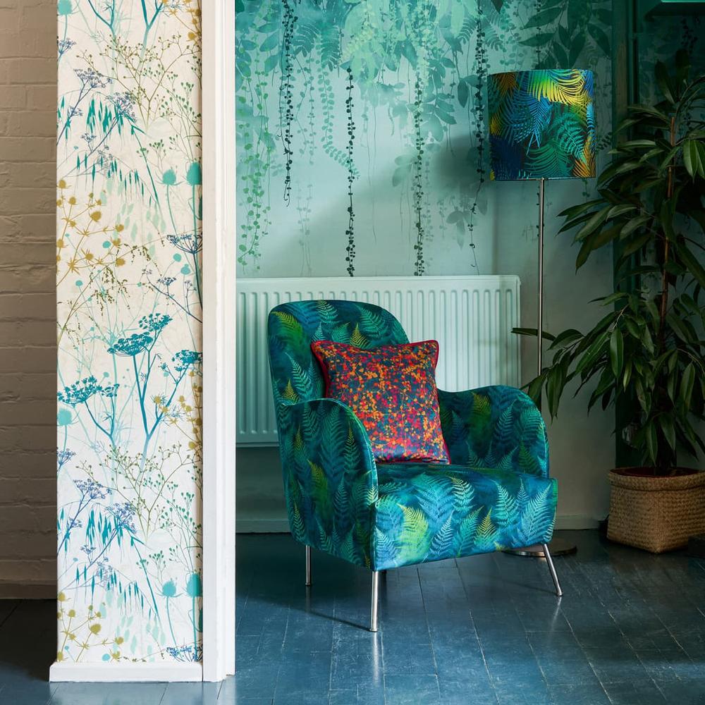 graham & brown Summer Border Verdigris Wallpaper by Clarissa Hulse