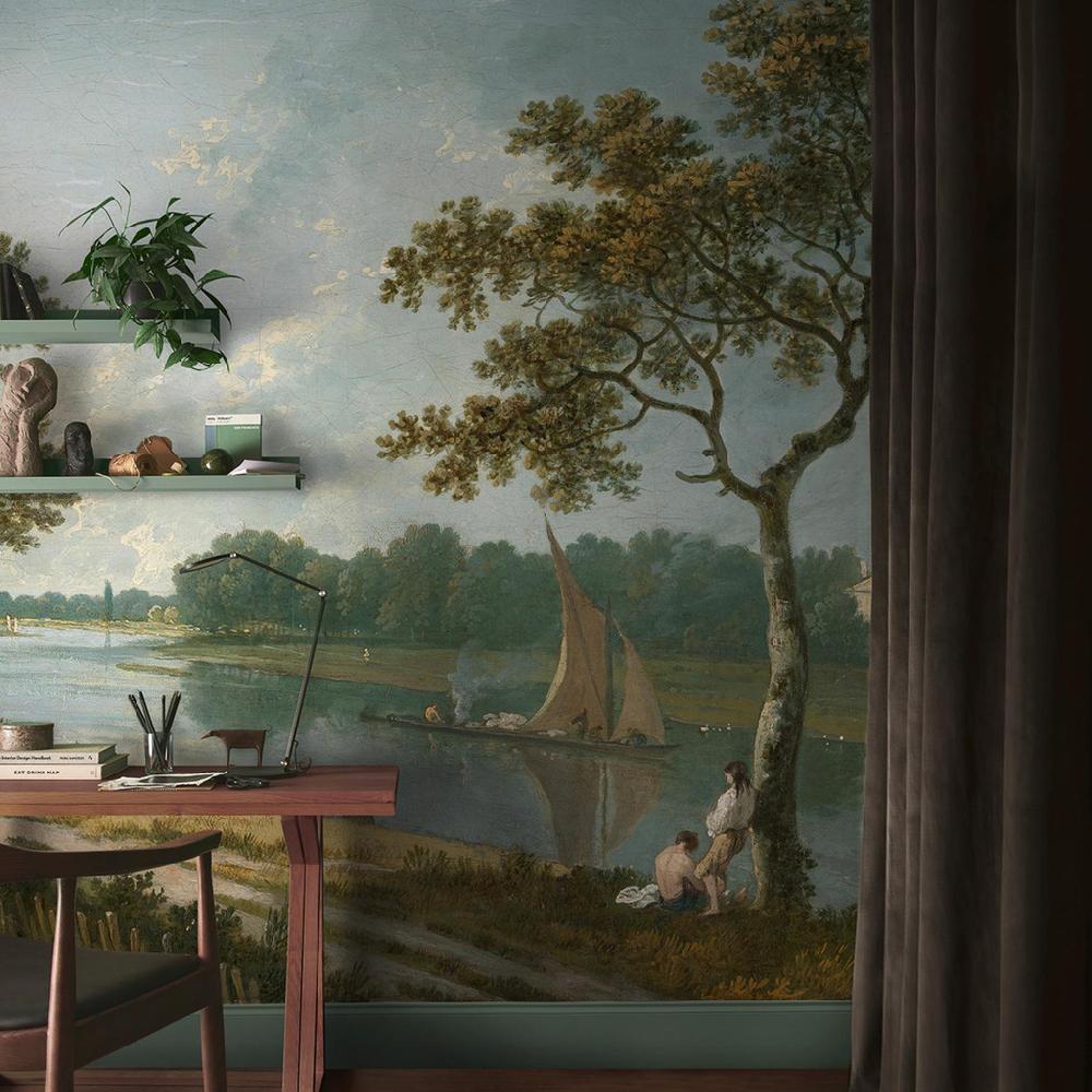 graham & brown The Thames near Marble Hill Twickenham Bespoke Mural