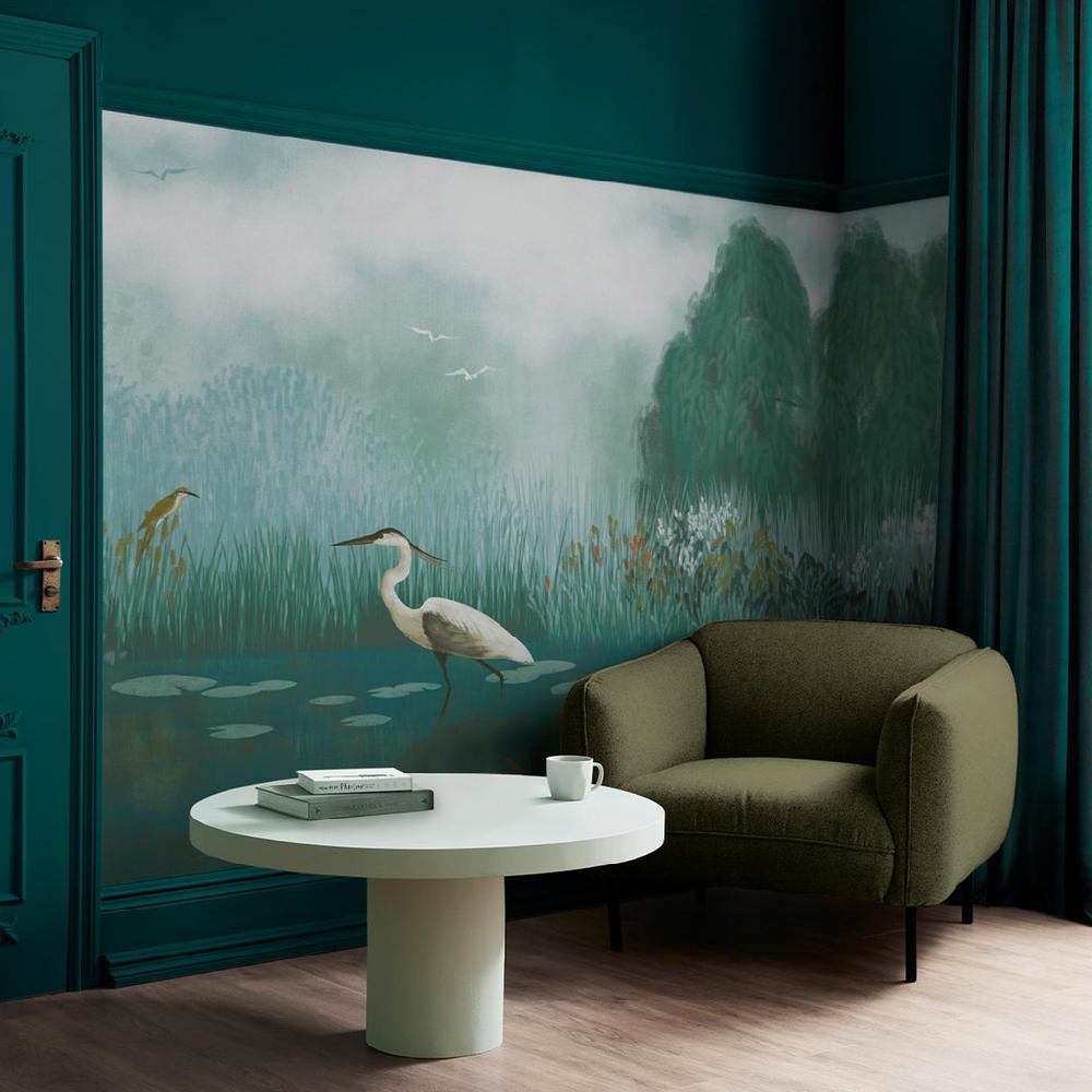graham & brown The Weeping Willow Green Bespoke Mural
