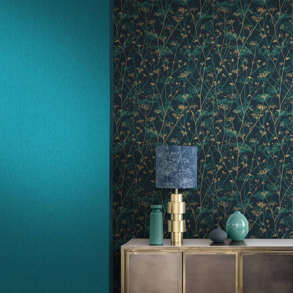 graham & brown Tisbury Teal Wallpaper by Clarissa Hulse