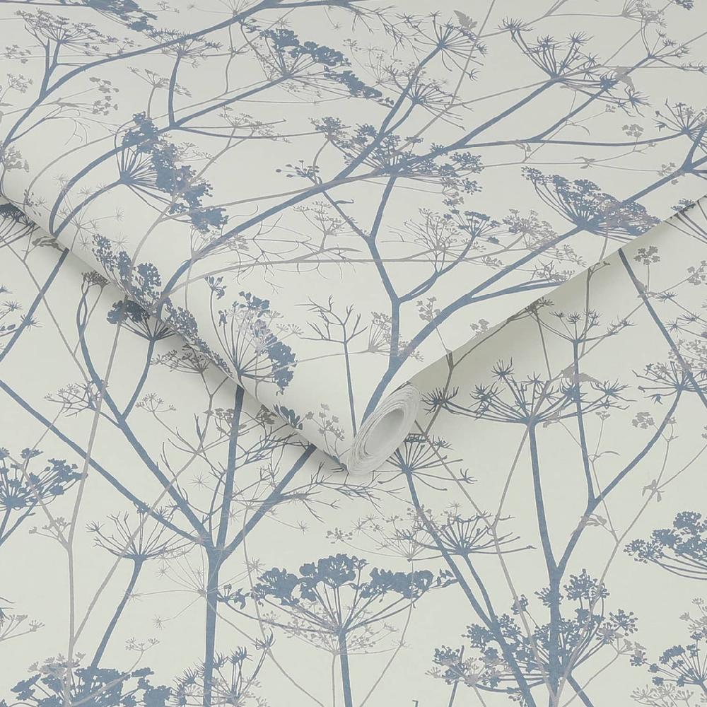 Graham & Brown Wild Chervil Dove & Silver Wallpaper By Clarissa Hulse