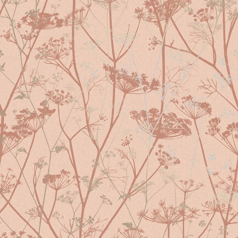 Graham & Brown Wild Chervil Shell & Rose Gold Wallpaper By Clarissa Hulse