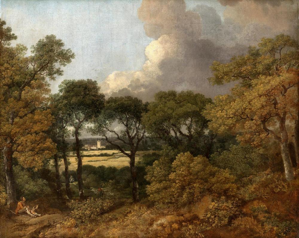 Graham & Brown Wooded Landscape With A Peasant Resting Bespoke Mural