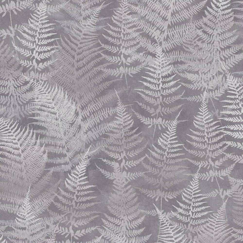 Graham & Brown Woodland Fern Pewter Wallpaper By Clarissa Hulse