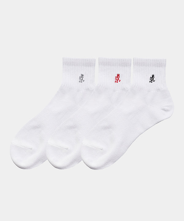 Gramicci Basic Short Socks WHITE SET OF 3