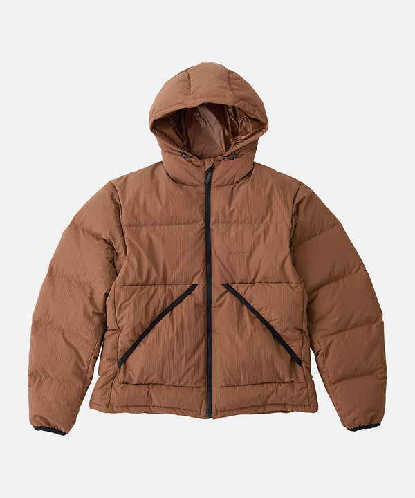 gramicci Down Puffer Hooded Jacket BURNT RED