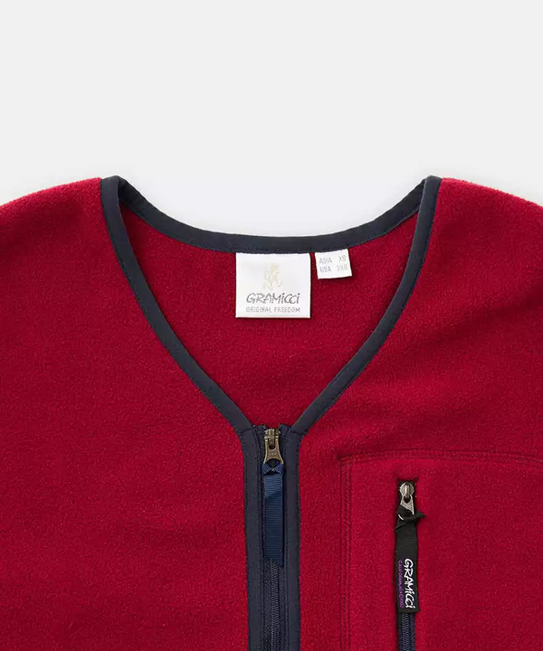 Gramicci Fleece Cardigan Zip-Up DEEP MAROON
