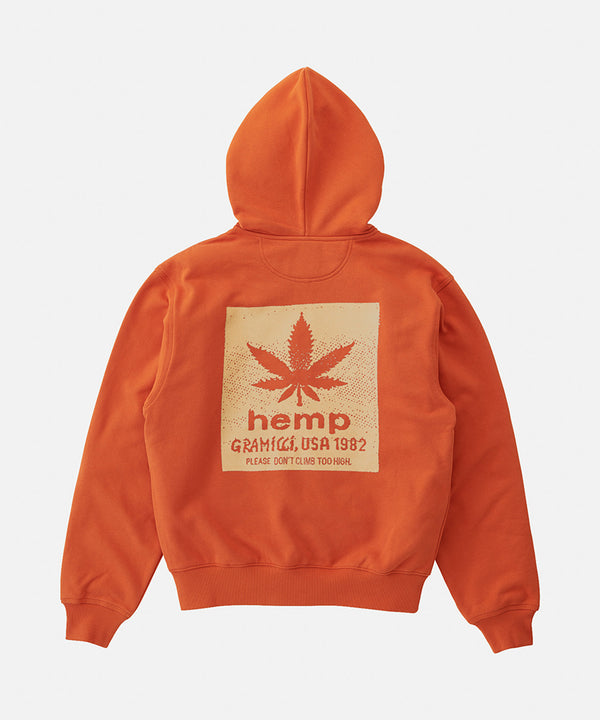 Gramicci Hemp Zip Hooded Sweatshirt DEEP BROWN