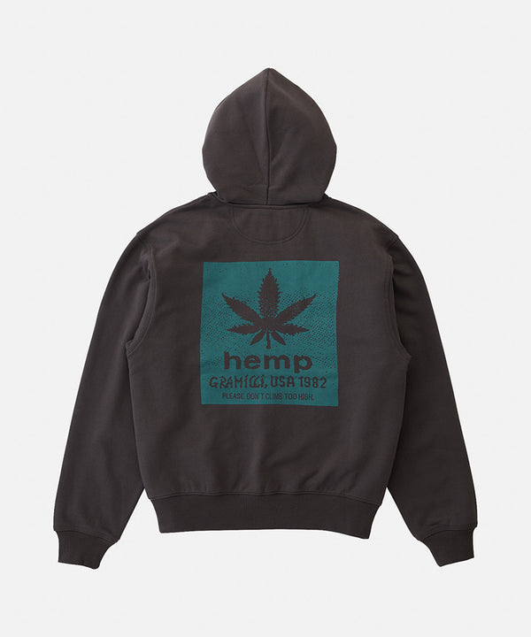 gramicci Hemp Zip Hooded Sweatshirt DEEP BROWN