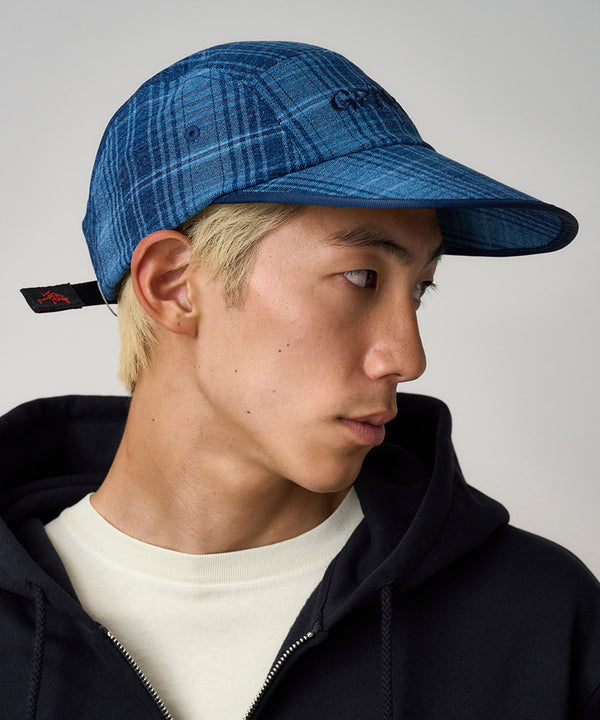 Gramicci Long Bill Cap INDIGO CHECKERED PLAID