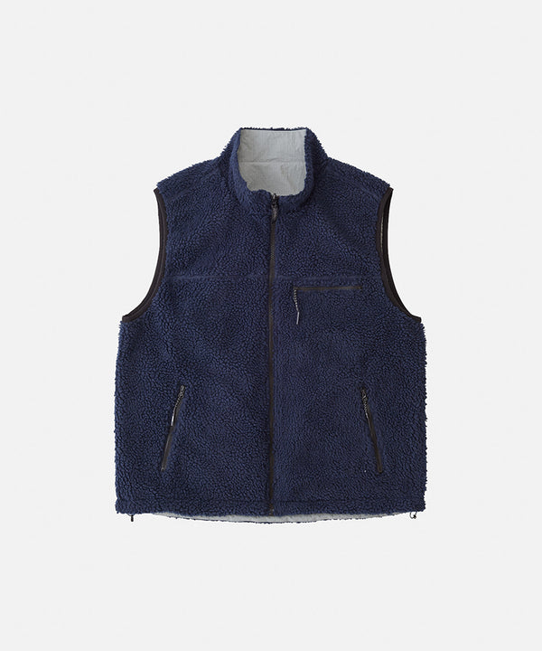 gramicci Reversible Sherpa Vest NAVY / GREY