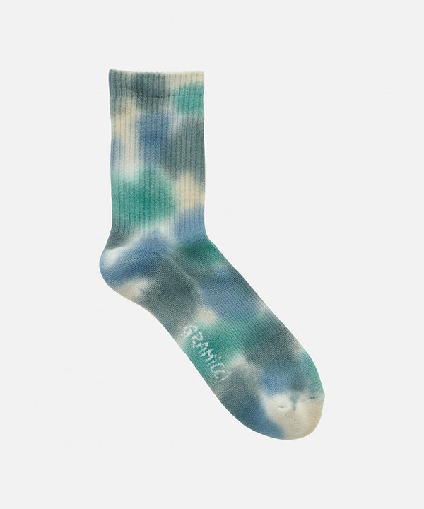 gramicci Tie Dye Crew Socks BLUE