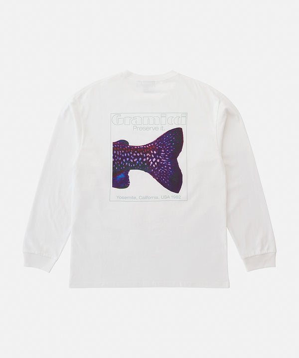 gramicci Trouttail L/S Tee WHITE