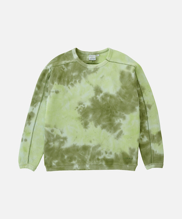 Gramicci Waffle Crew TURQUOISE TIE-DYE