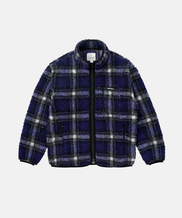 gramicci Shadow Plaid Sherpa Jacket OLIVE SHADOW PLAID
