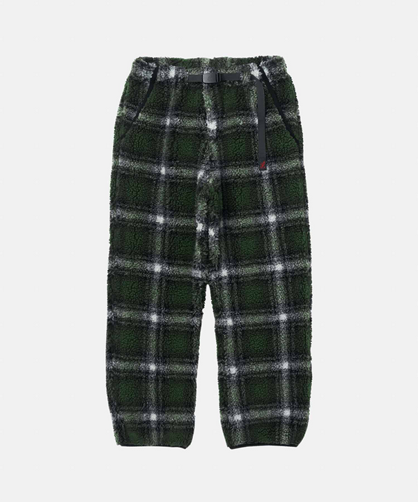 gramicci Shadow Plaid Sherpa Pant OLIVE SHADOW PLAID