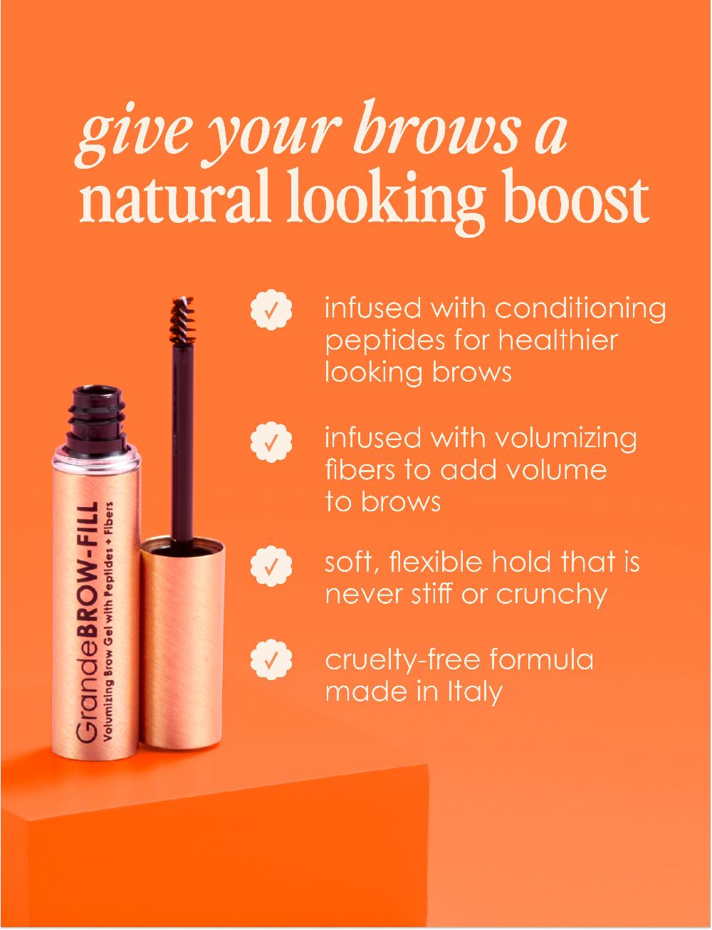 Grande Cosmetics GrandeBROW-FILL Volumizing Brow Gel With Fibers & Peptides Light