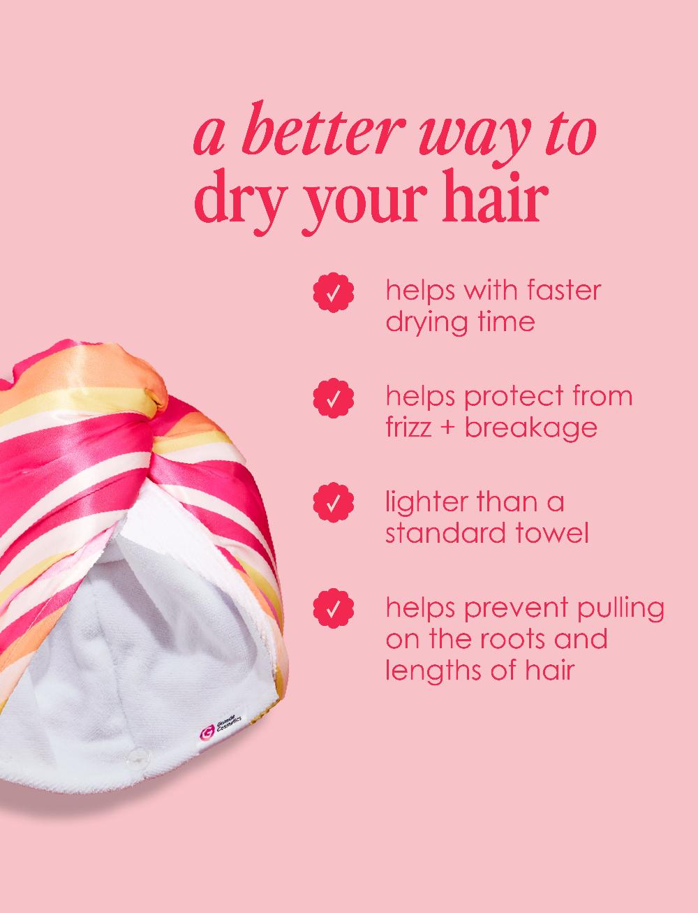 Grande Cosmetics GrandeHAIR Reversible Microfiber & Satin Twist Towel