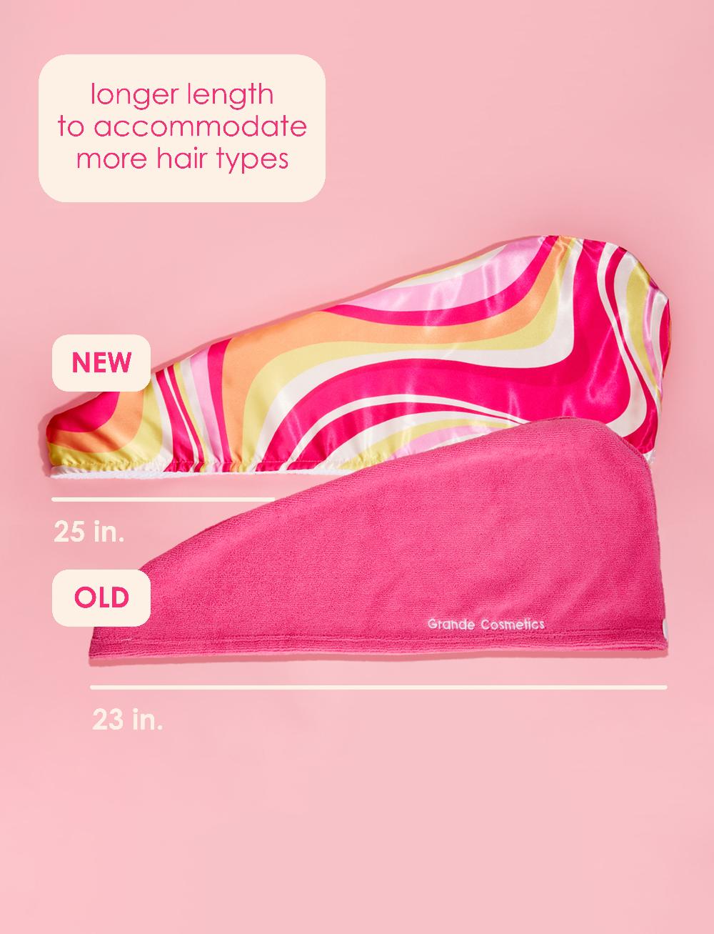 Grande Cosmetics GrandeHAIR Reversible Microfiber & Satin Twist Towel