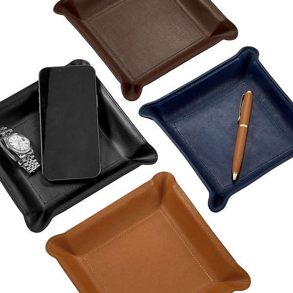 Graphic Image Leather Valet Tray