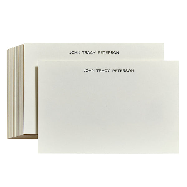 Graphic Image Letterpress Personalized Memo Tray Cards
