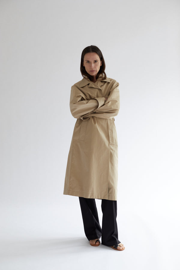 Graumann Bea Coat In Coated Cotton Twill