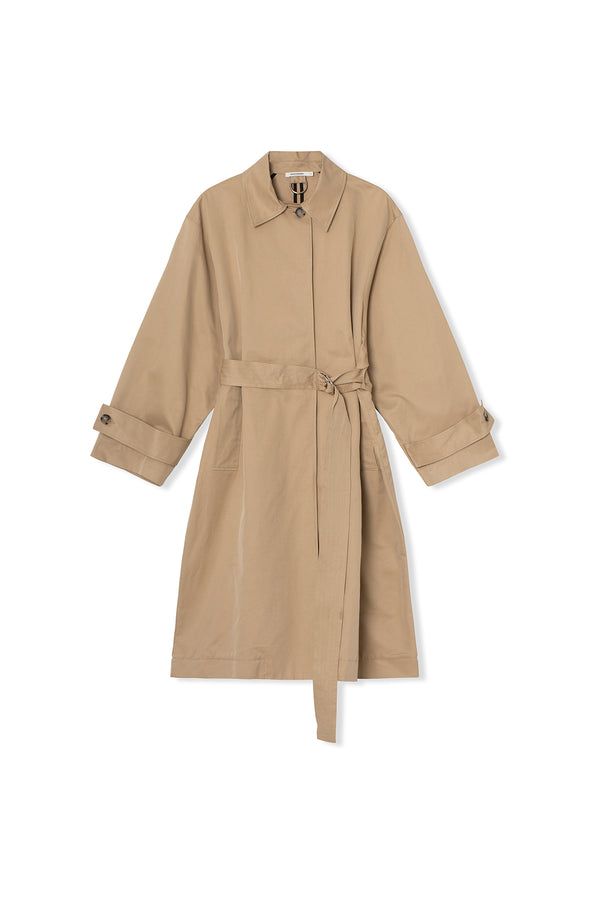 Graumann Bea Coat In Coated Cotton Twill