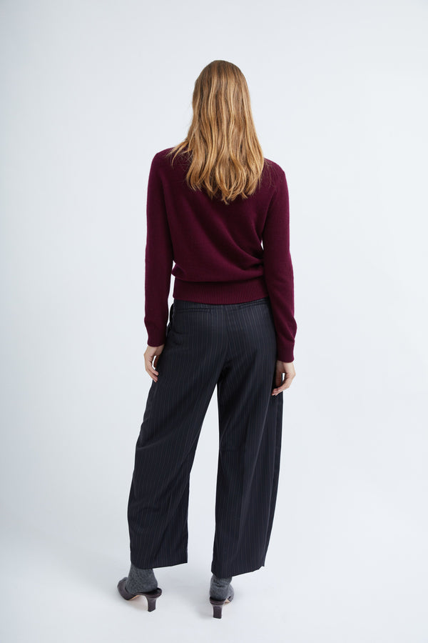 Graumann Coco Cardigan In Wine