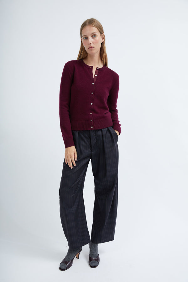 graumann Coco cardigan in Wine