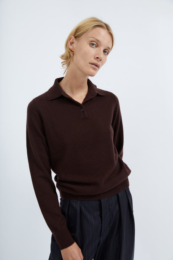 Graumann Elina Polo Knit In Brown