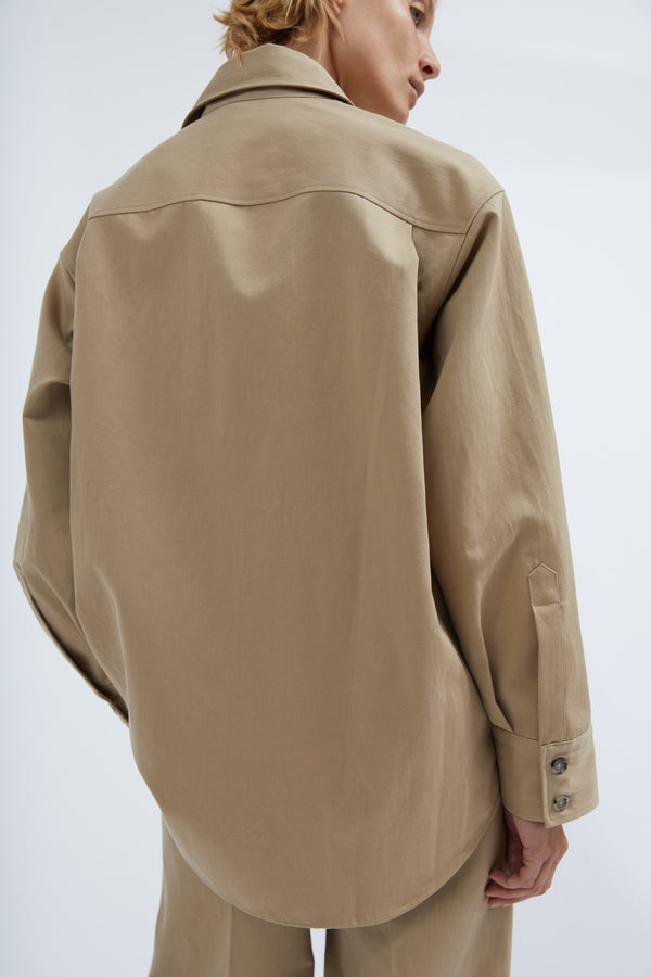 Graumann Naomi Shirt In Camel Twill