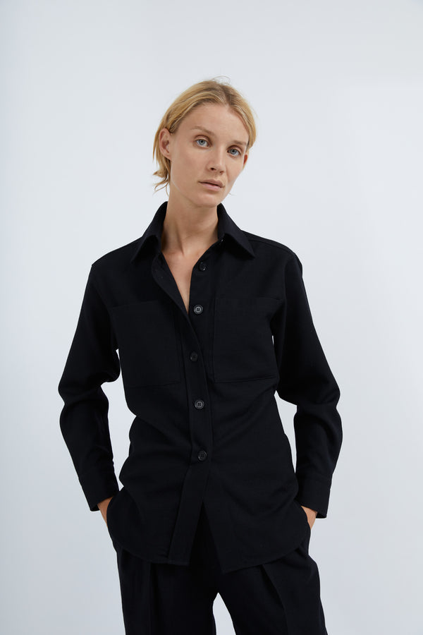 Graumann Ola Pants In Black Light Wool