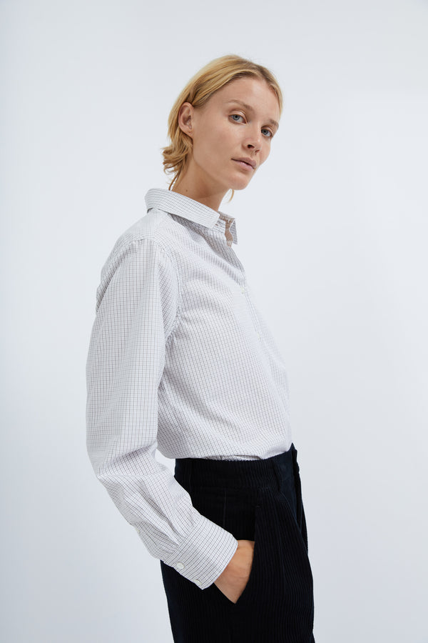 graumann Selda shirt in White checked cotton