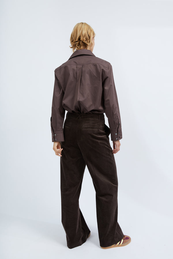 Graumann Sia Pants In Brown Corduroy
