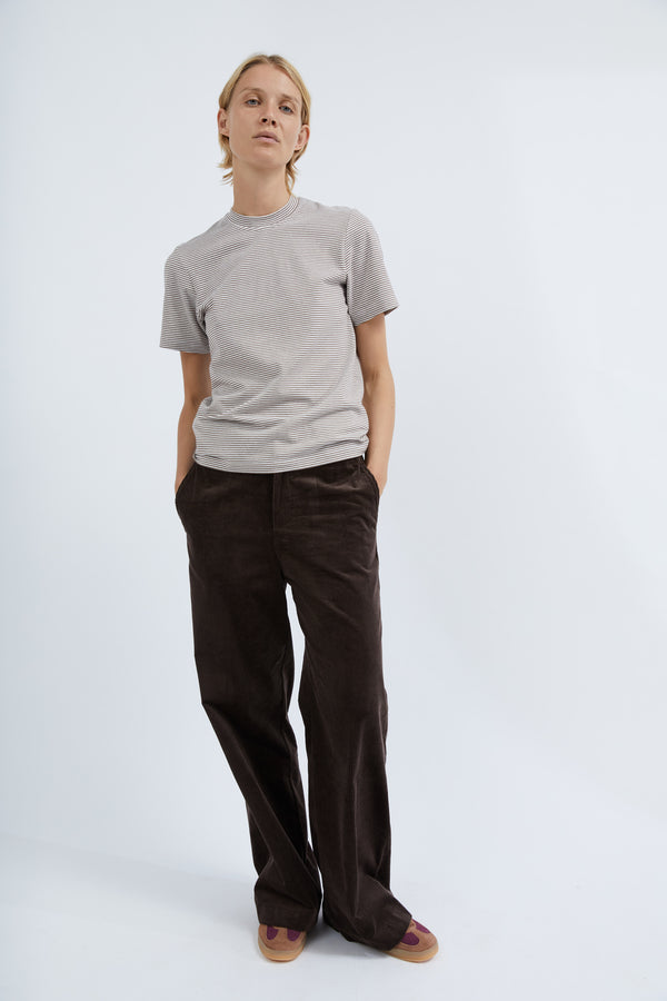Graumann Smilla T-shirt In Camel Stripe