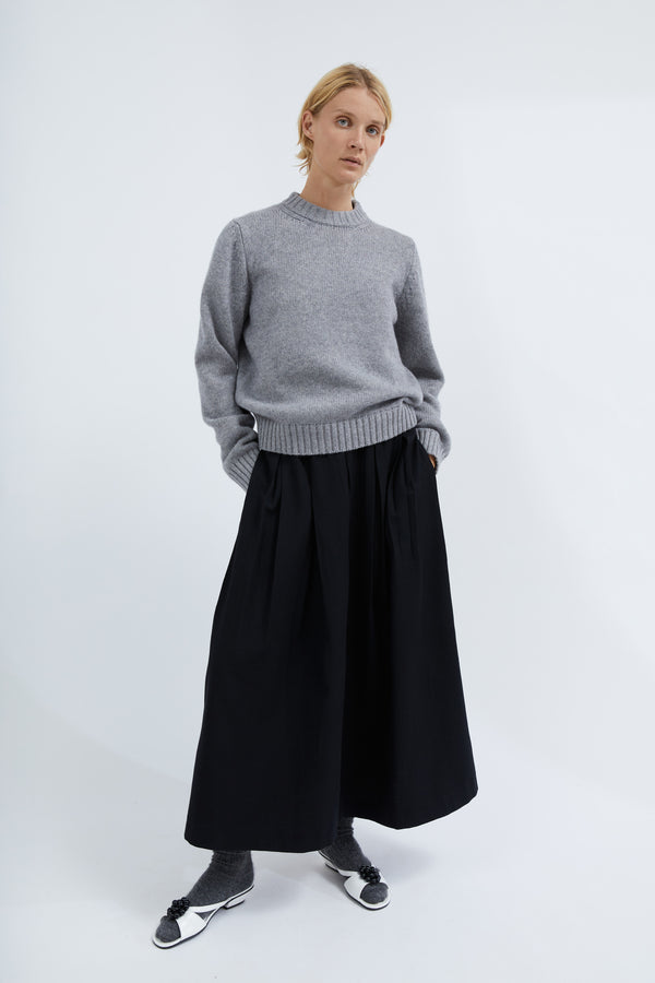 Graumann Viola Skirt In Black Light Wool