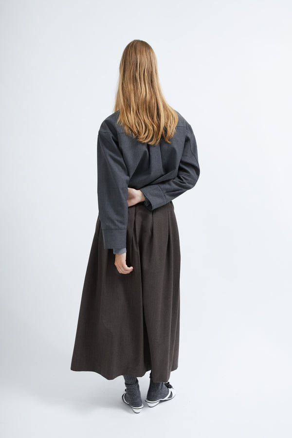 Graumann Viola Skirt In Brown Light Wool